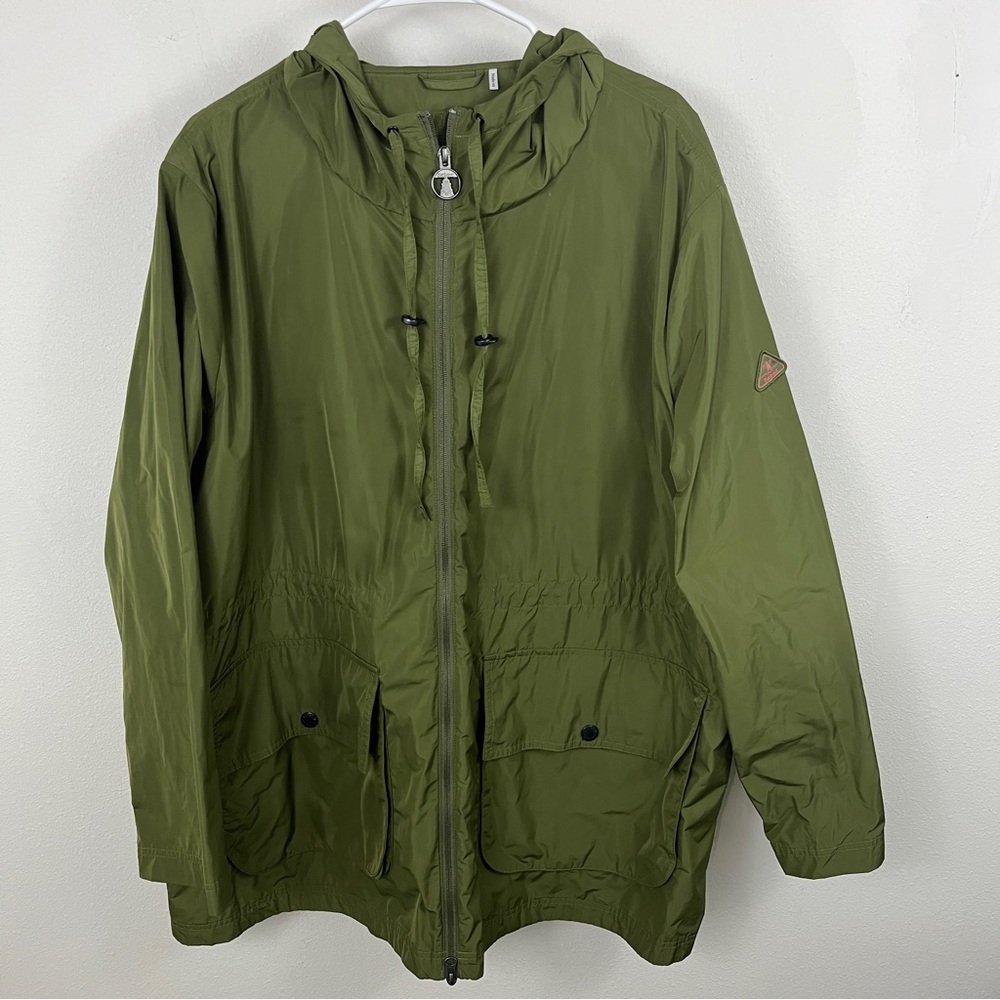 Barbour Maara Olive Green Waterproof Hooded Jacket